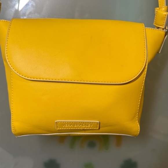 Vera Bradley Handbags - VERA BRADLEY Northbrook Yellow Vegan Faux Leather Crossbody Purse